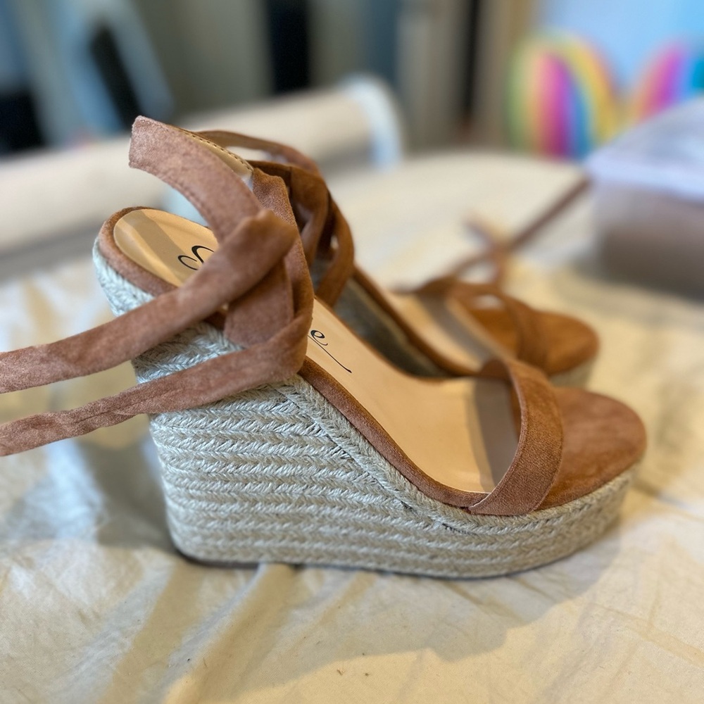Brown & Tan wedges